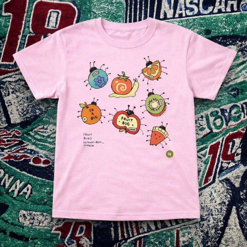 Y2K Cute Fruit Bug Graphic Tee Light Unisex